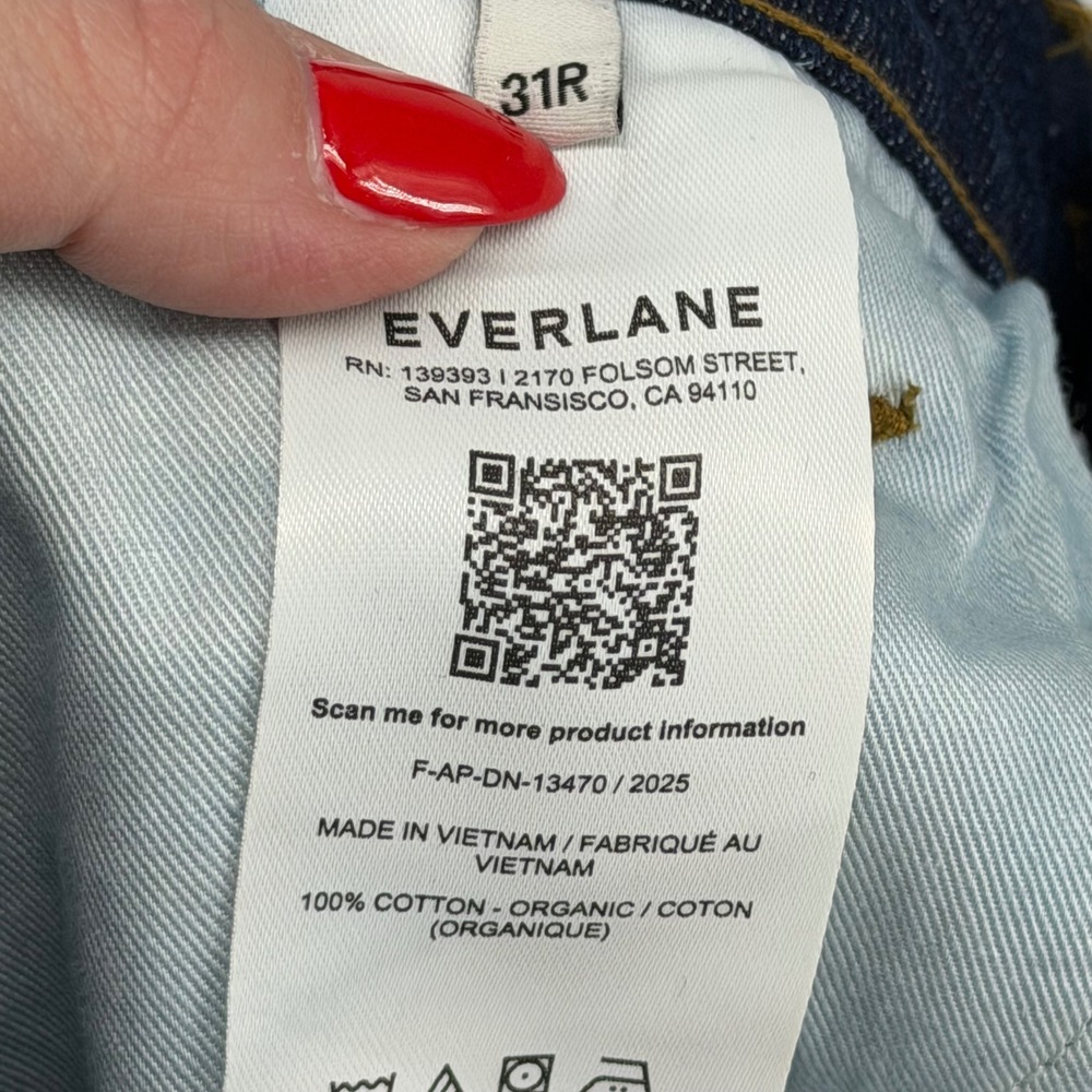 Everlane The Boyfriend Jean Women 31R Tungsten Rinse Organic Cotton LR Straight - Picture 9 of 10